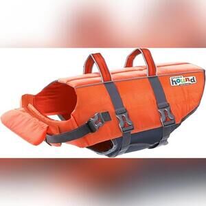 NEW Outward Hound Granby Splash Dog Life Jacket, Orange, Large